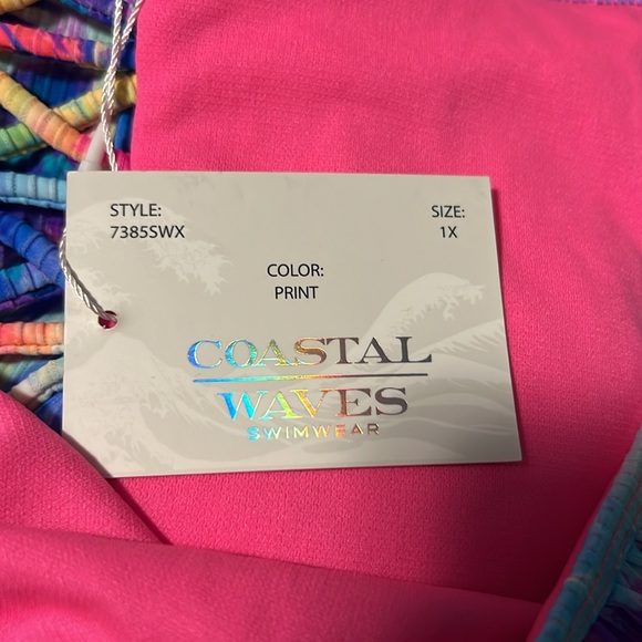 Coastal waves bathing suit size 1X new with tags - Picture 4 of 4